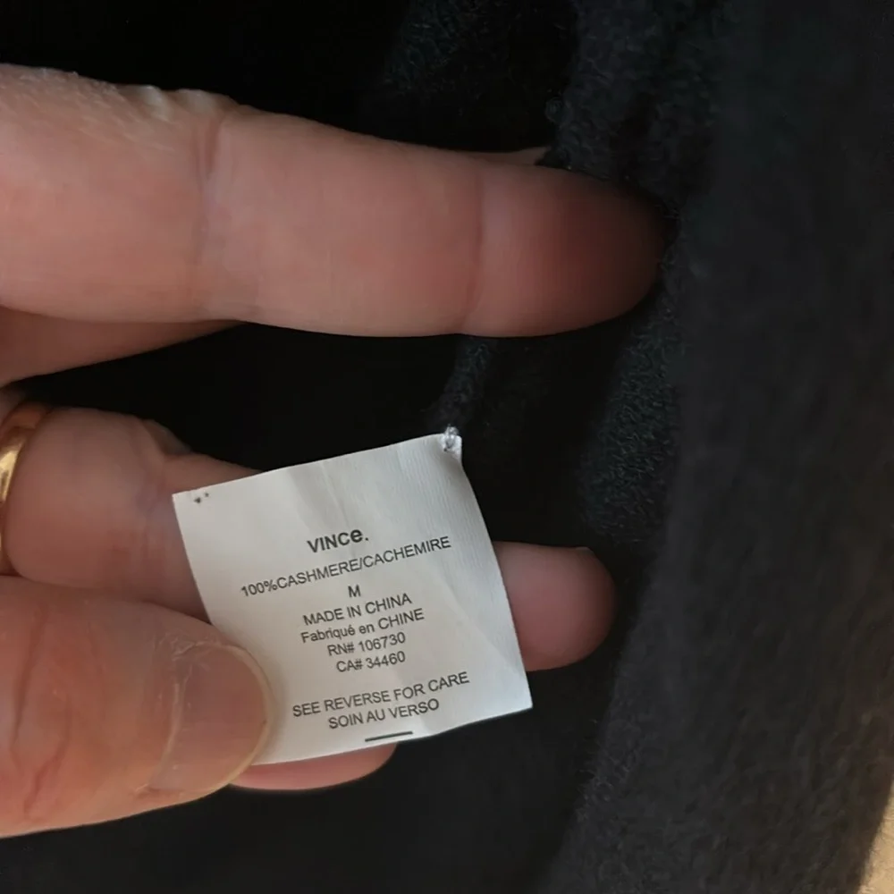 Vince Cashmere Women's Black Sweater Kimono Sleeves M - Picture 6 of 6